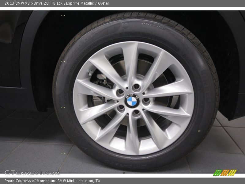 Black Sapphire Metallic / Oyster 2013 BMW X3 xDrive 28i