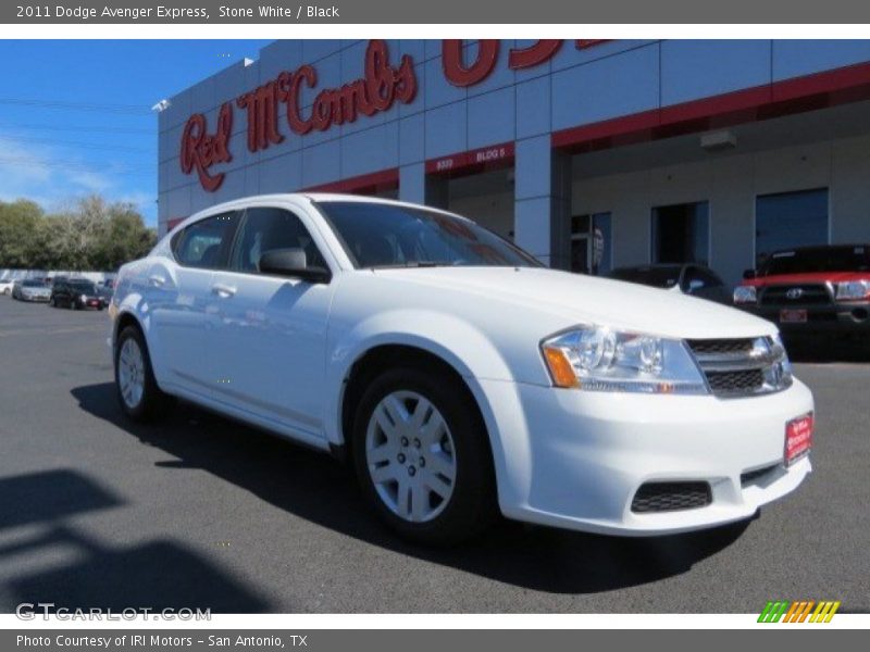 Stone White / Black 2011 Dodge Avenger Express