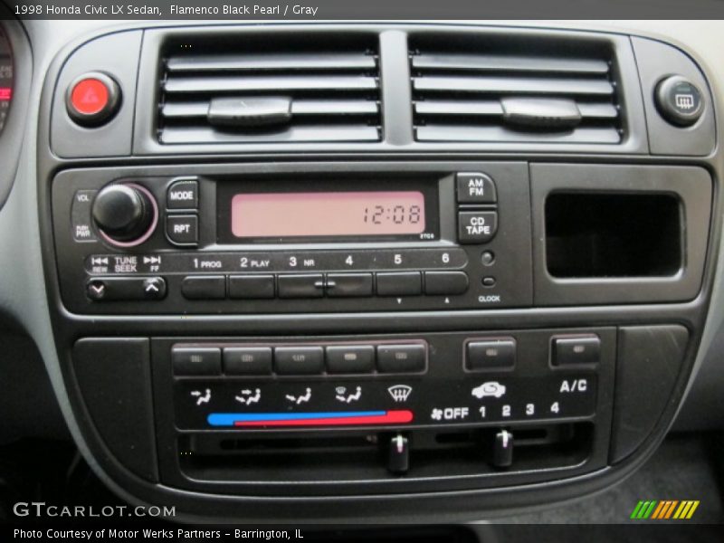 Flamenco Black Pearl / Gray 1998 Honda Civic LX Sedan