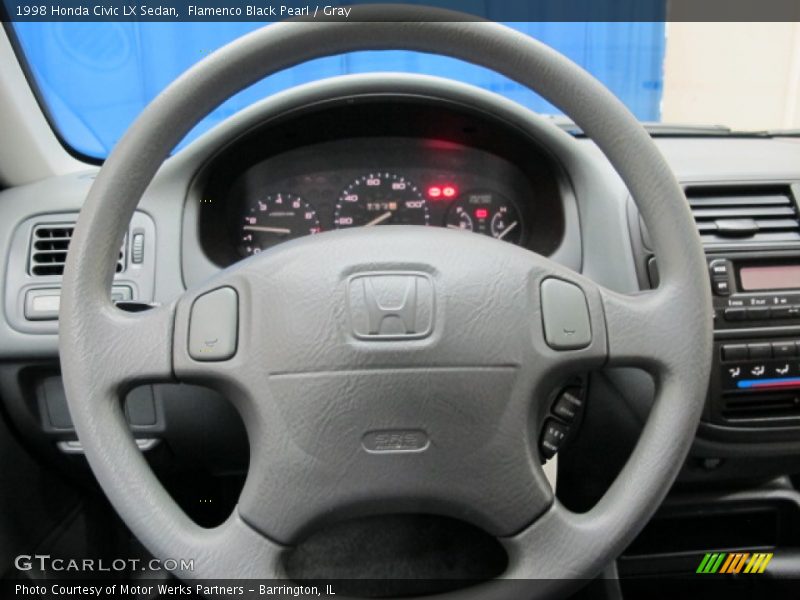 Flamenco Black Pearl / Gray 1998 Honda Civic LX Sedan