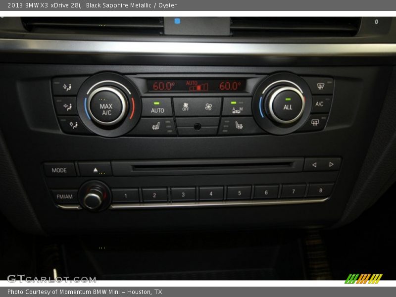 Black Sapphire Metallic / Oyster 2013 BMW X3 xDrive 28i