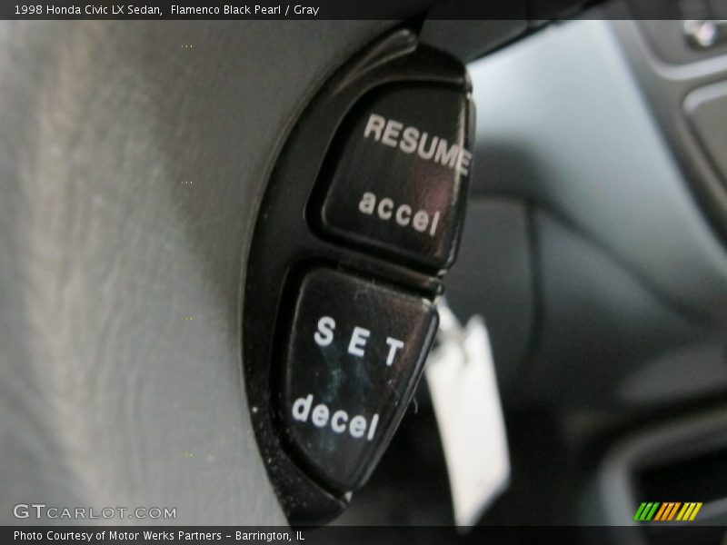Flamenco Black Pearl / Gray 1998 Honda Civic LX Sedan