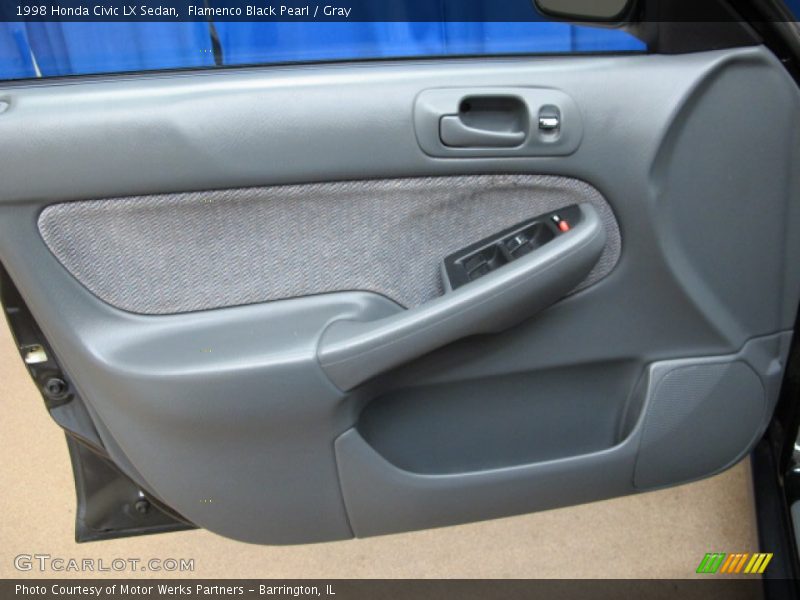 Flamenco Black Pearl / Gray 1998 Honda Civic LX Sedan