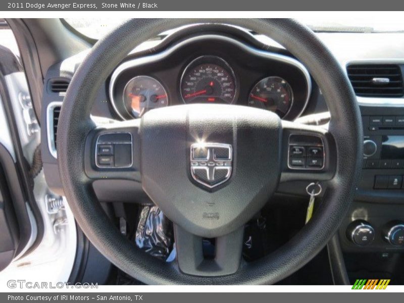 Stone White / Black 2011 Dodge Avenger Express