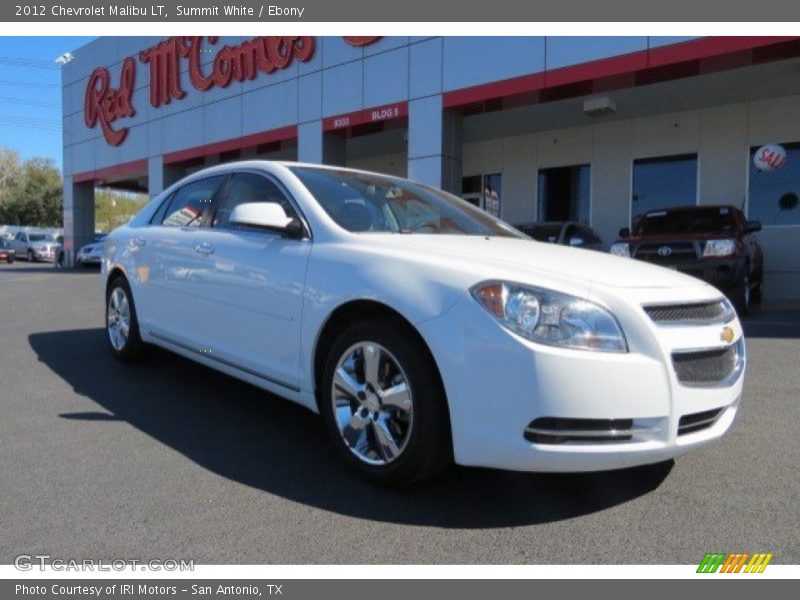 Summit White / Ebony 2012 Chevrolet Malibu LT