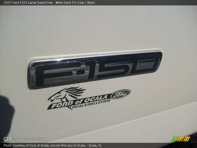 White Sand Tri-Coat / Black 2007 Ford F150 Lariat SuperCrew