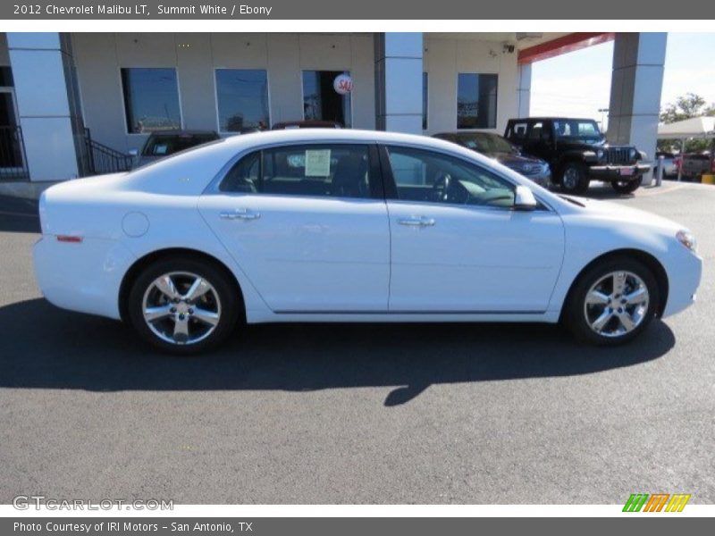 Summit White / Ebony 2012 Chevrolet Malibu LT