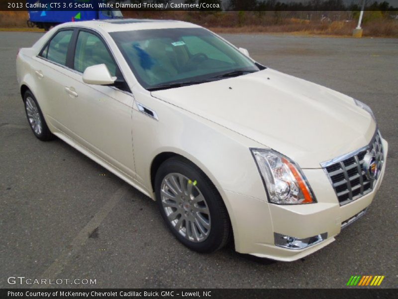 White Diamond Tricoat / Cashmere/Cocoa 2013 Cadillac CTS 3.6 Sedan