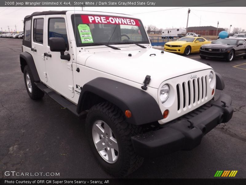 Stone White / Dark Slate Gray/Med Slate Gray 2008 Jeep Wrangler Unlimited X 4x4