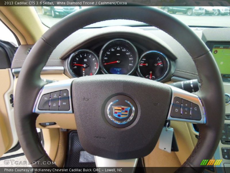 White Diamond Tricoat / Cashmere/Cocoa 2013 Cadillac CTS 3.6 Sedan