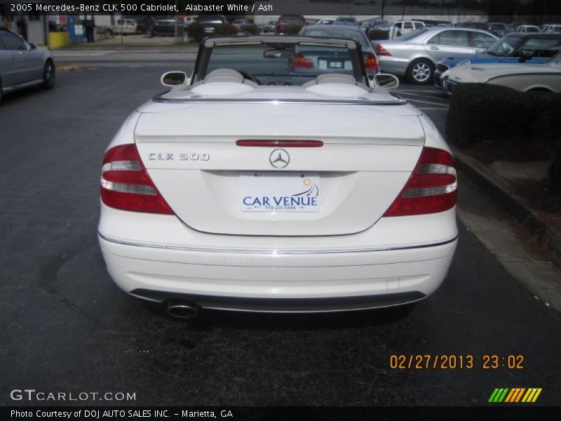 Alabaster White / Ash 2005 Mercedes-Benz CLK 500 Cabriolet