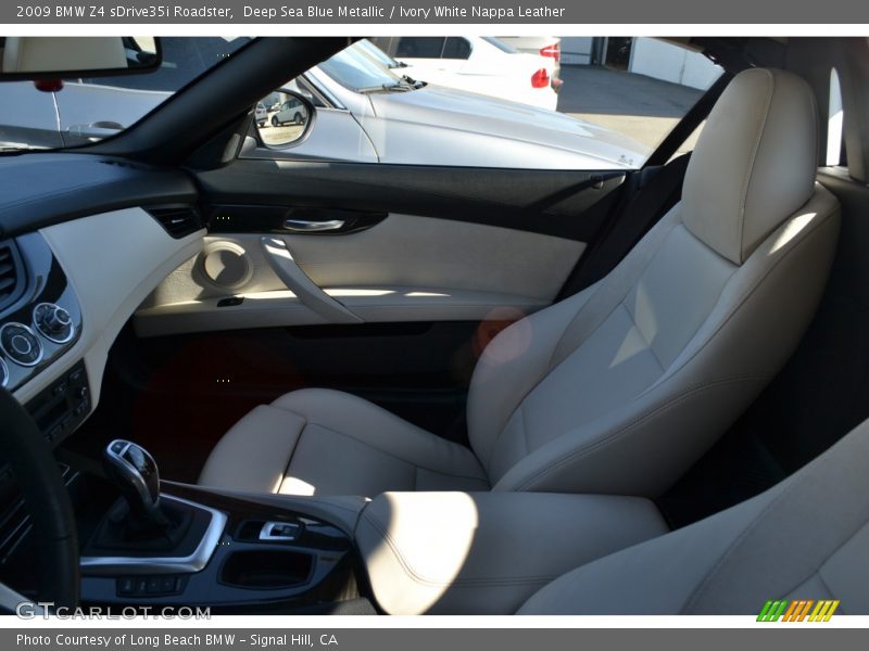 Deep Sea Blue Metallic / Ivory White Nappa Leather 2009 BMW Z4 sDrive35i Roadster