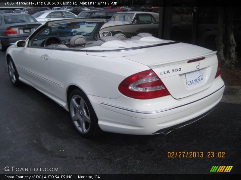 Alabaster White / Ash 2005 Mercedes-Benz CLK 500 Cabriolet