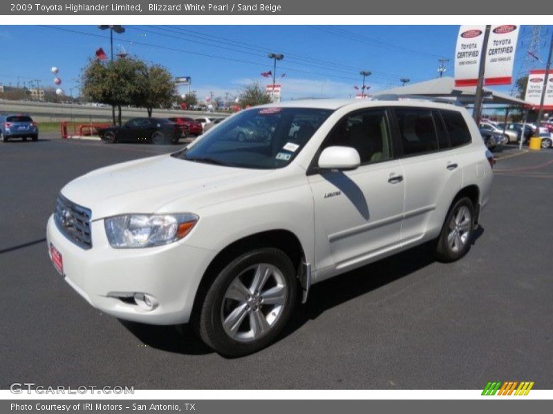 Blizzard White Pearl / Sand Beige 2009 Toyota Highlander Limited