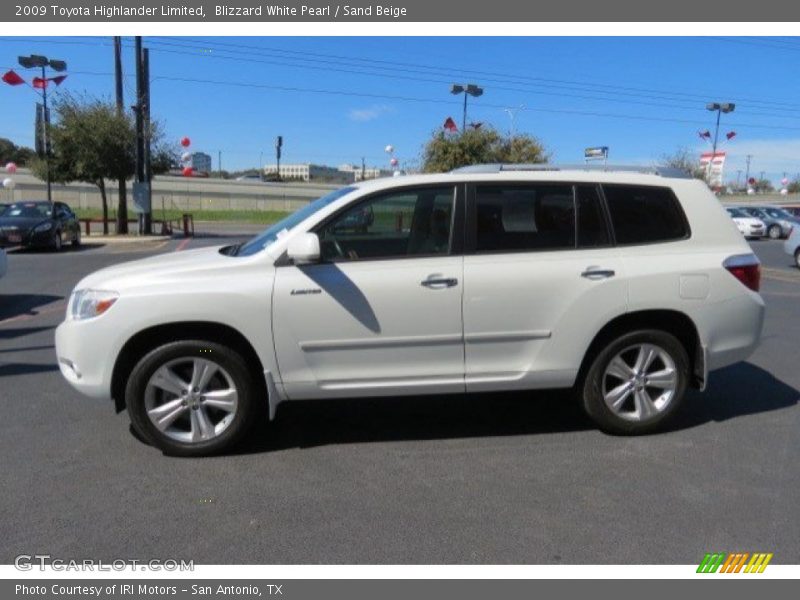 Blizzard White Pearl / Sand Beige 2009 Toyota Highlander Limited