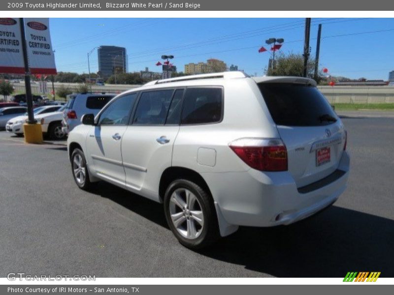 Blizzard White Pearl / Sand Beige 2009 Toyota Highlander Limited