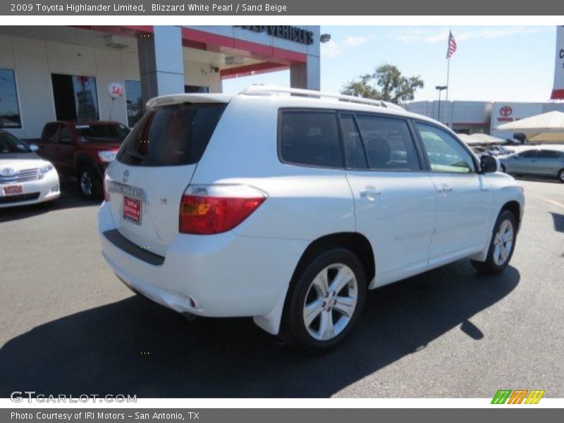 Blizzard White Pearl / Sand Beige 2009 Toyota Highlander Limited