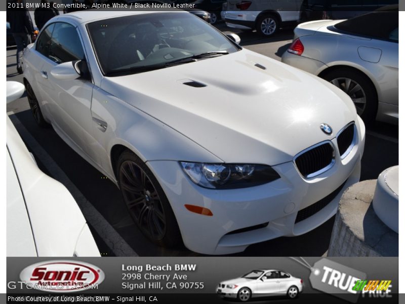 Alpine White / Black Novillo Leather 2011 BMW M3 Convertible