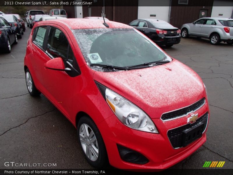 Salsa (Red) / Silver/Silver 2013 Chevrolet Spark LT