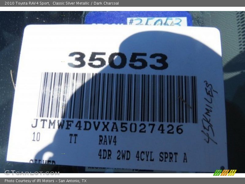 Classic Silver Metallic / Dark Charcoal 2010 Toyota RAV4 Sport