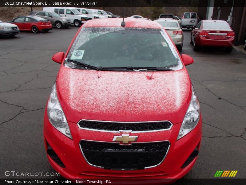 Salsa (Red) / Silver/Silver 2013 Chevrolet Spark LT