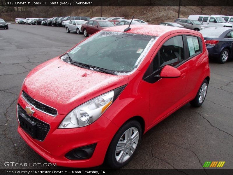 Salsa (Red) / Silver/Silver 2013 Chevrolet Spark LT