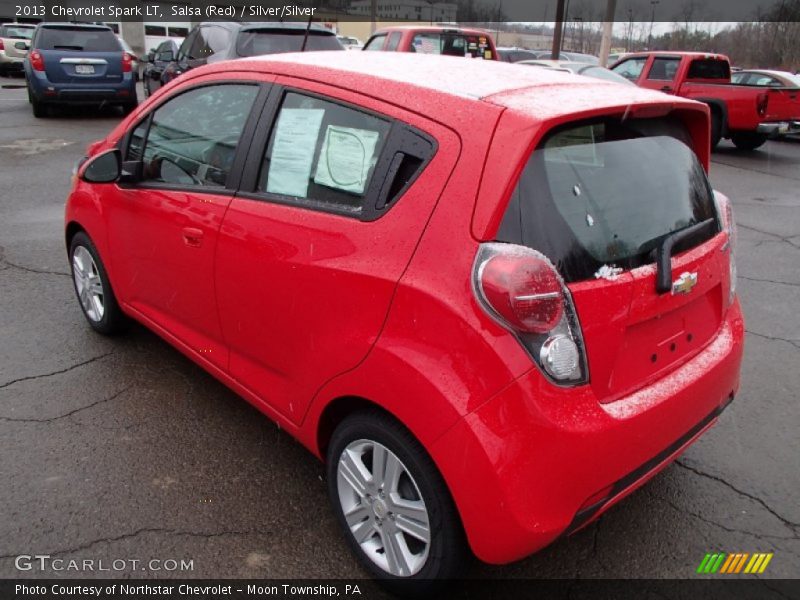Salsa (Red) / Silver/Silver 2013 Chevrolet Spark LT