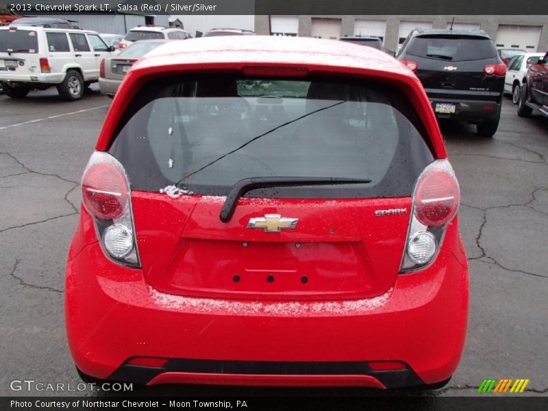Salsa (Red) / Silver/Silver 2013 Chevrolet Spark LT