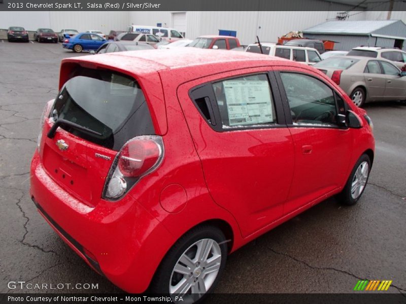 Salsa (Red) / Silver/Silver 2013 Chevrolet Spark LT