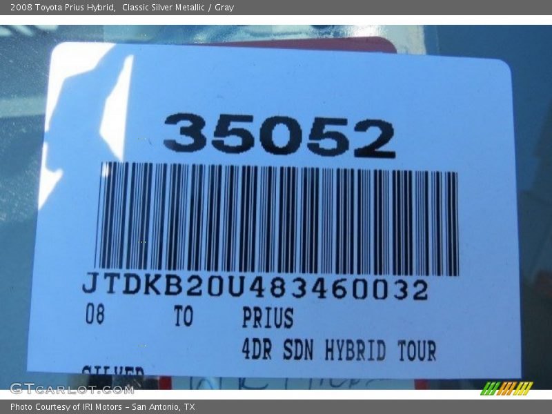 Classic Silver Metallic / Gray 2008 Toyota Prius Hybrid