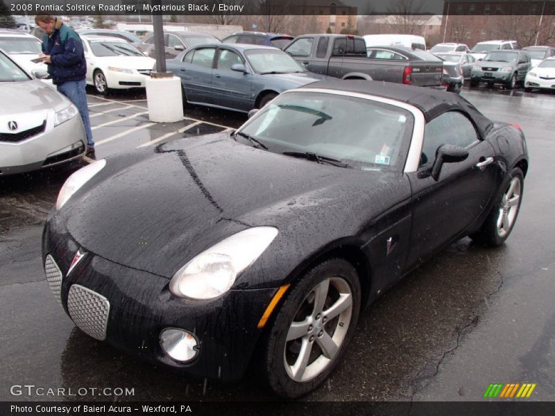 Mysterious Black / Ebony 2008 Pontiac Solstice Roadster