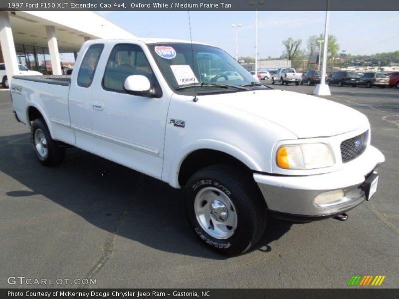 Oxford White / Medium Prairie Tan 1997 Ford F150 XLT Extended Cab 4x4