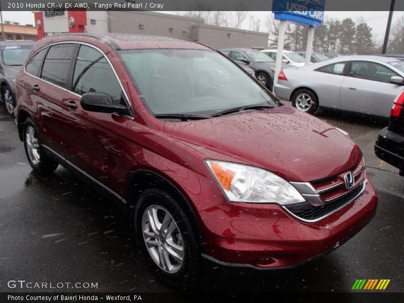 Tango Red Pearl / Gray 2010 Honda CR-V EX AWD