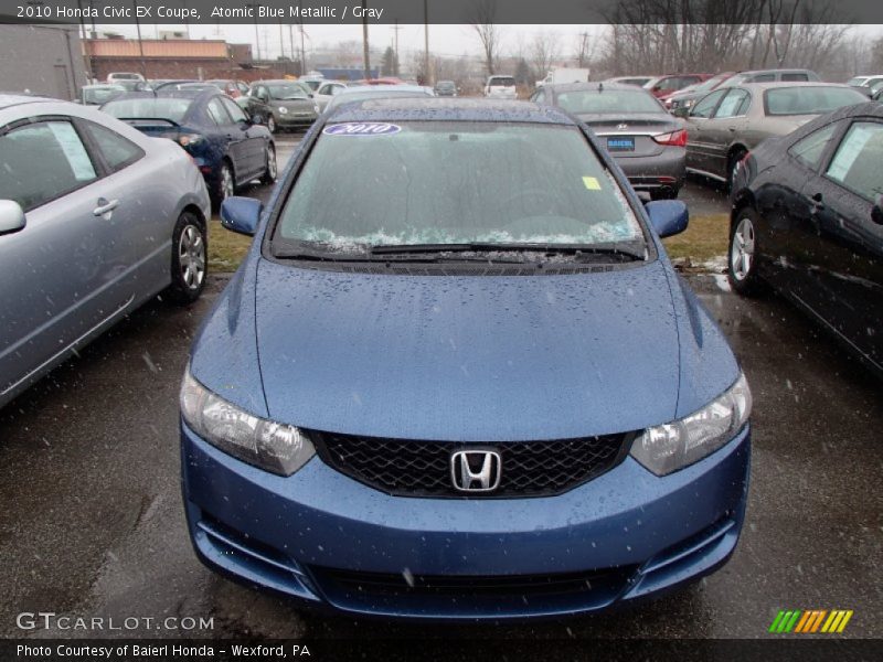 Atomic Blue Metallic / Gray 2010 Honda Civic EX Coupe