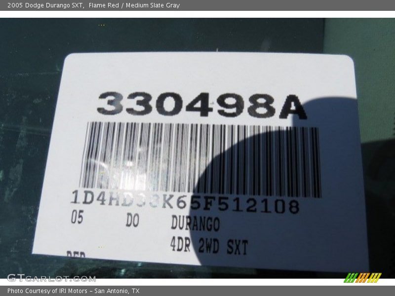 Flame Red / Medium Slate Gray 2005 Dodge Durango SXT