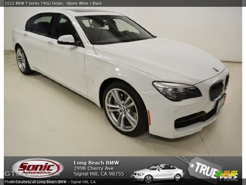 Alpine White / Black 2013 BMW 7 Series 740Li Sedan