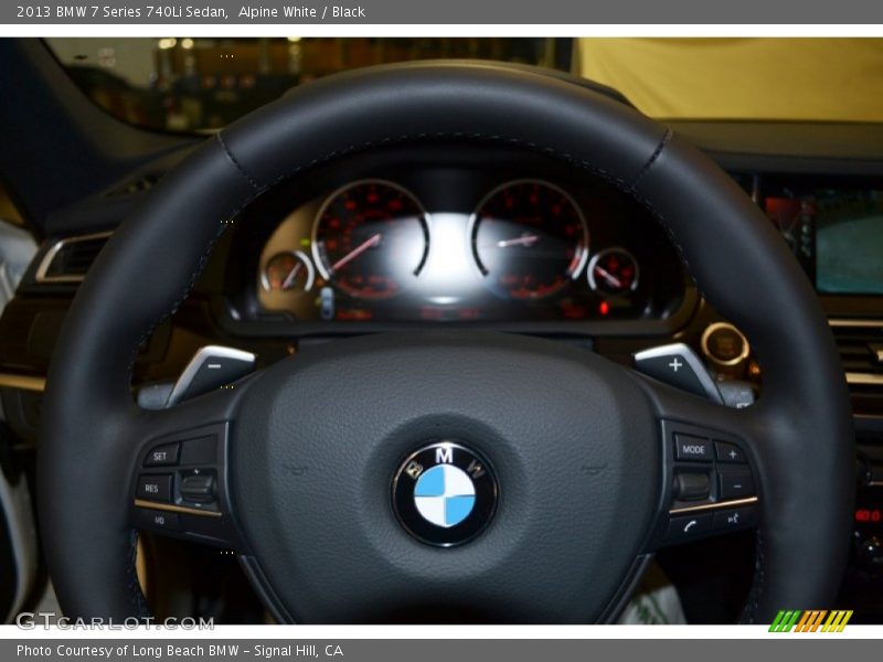 Alpine White / Black 2013 BMW 7 Series 740Li Sedan