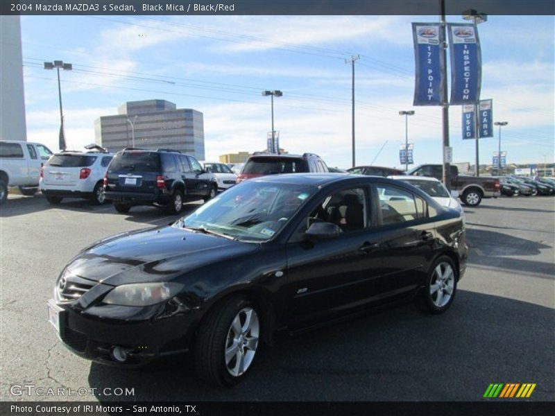 Black Mica / Black/Red 2004 Mazda MAZDA3 s Sedan