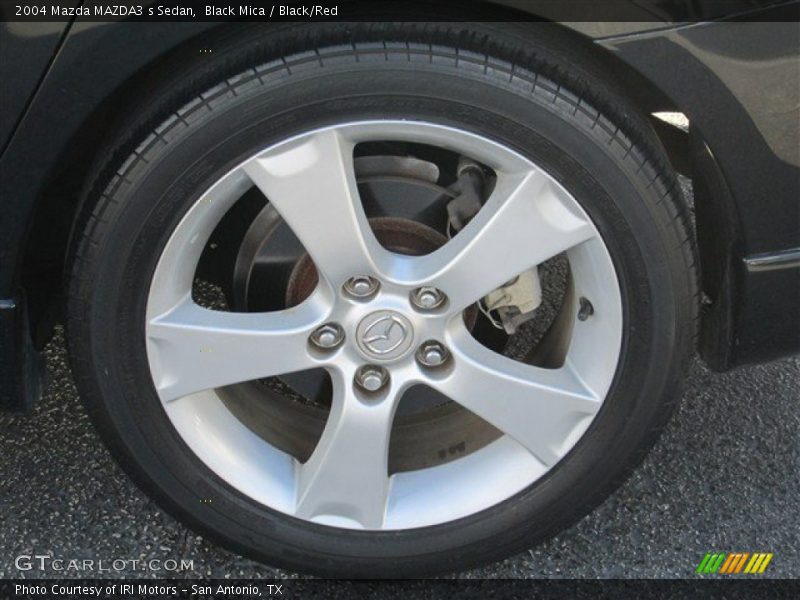 Black Mica / Black/Red 2004 Mazda MAZDA3 s Sedan