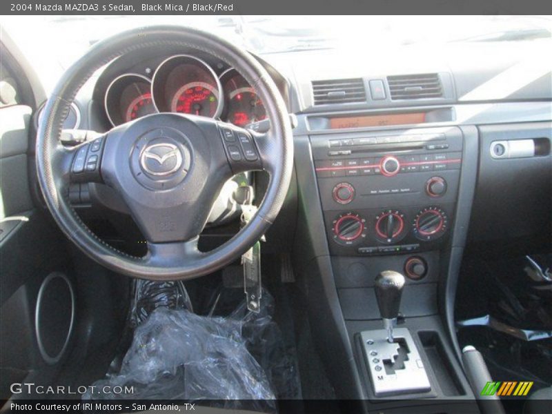 Black Mica / Black/Red 2004 Mazda MAZDA3 s Sedan
