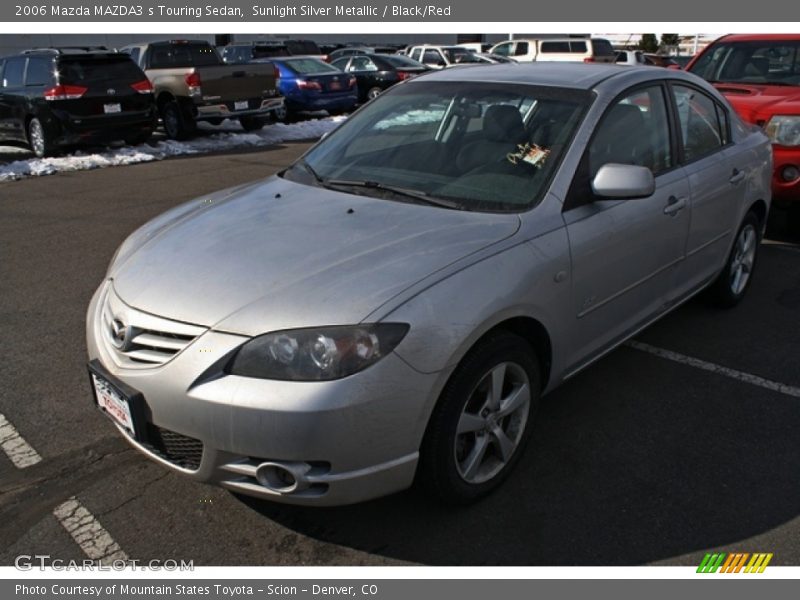 Sunlight Silver Metallic / Black/Red 2006 Mazda MAZDA3 s Touring Sedan