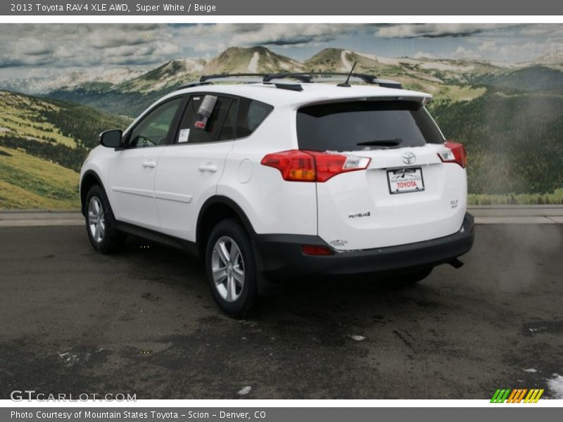 Super White / Beige 2013 Toyota RAV4 XLE AWD