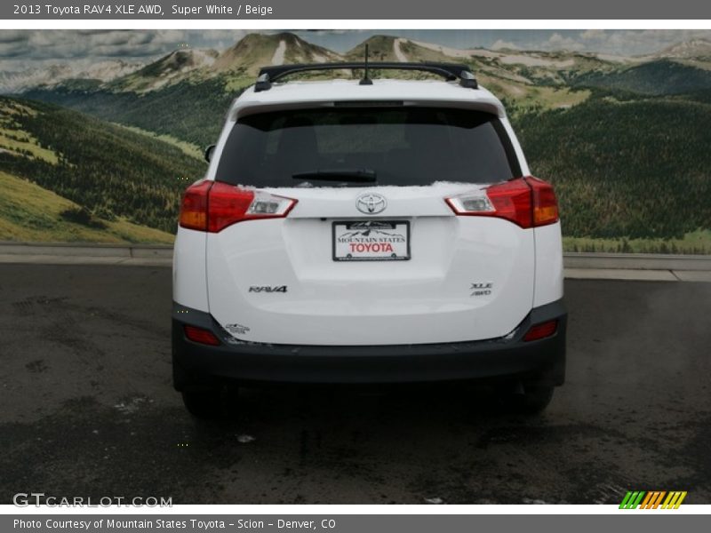 Super White / Beige 2013 Toyota RAV4 XLE AWD