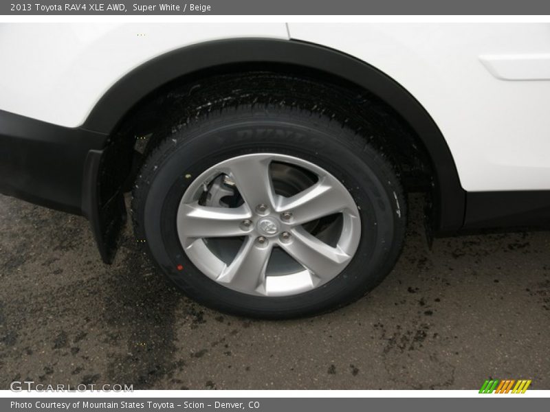 Super White / Beige 2013 Toyota RAV4 XLE AWD