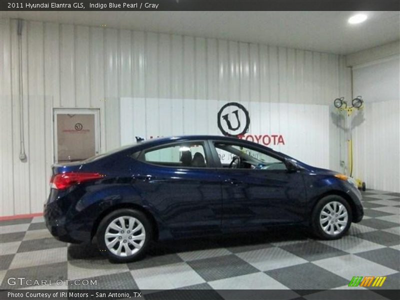 Indigo Blue Pearl / Gray 2011 Hyundai Elantra GLS