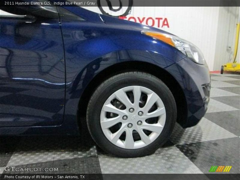 Indigo Blue Pearl / Gray 2011 Hyundai Elantra GLS