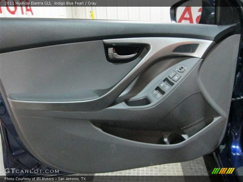Indigo Blue Pearl / Gray 2011 Hyundai Elantra GLS