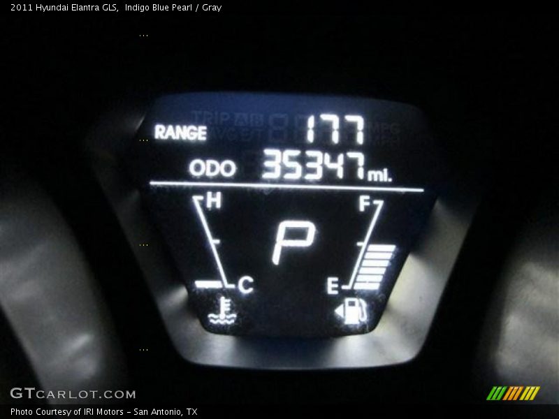 Indigo Blue Pearl / Gray 2011 Hyundai Elantra GLS