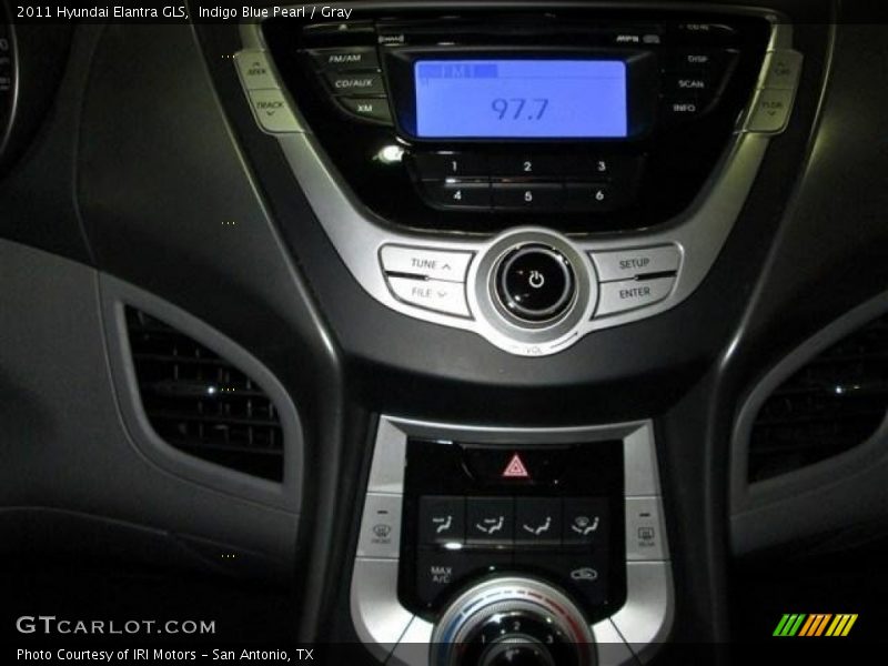 Indigo Blue Pearl / Gray 2011 Hyundai Elantra GLS