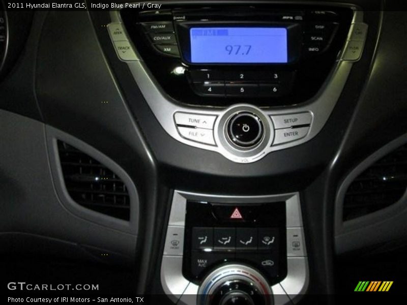 Indigo Blue Pearl / Gray 2011 Hyundai Elantra GLS